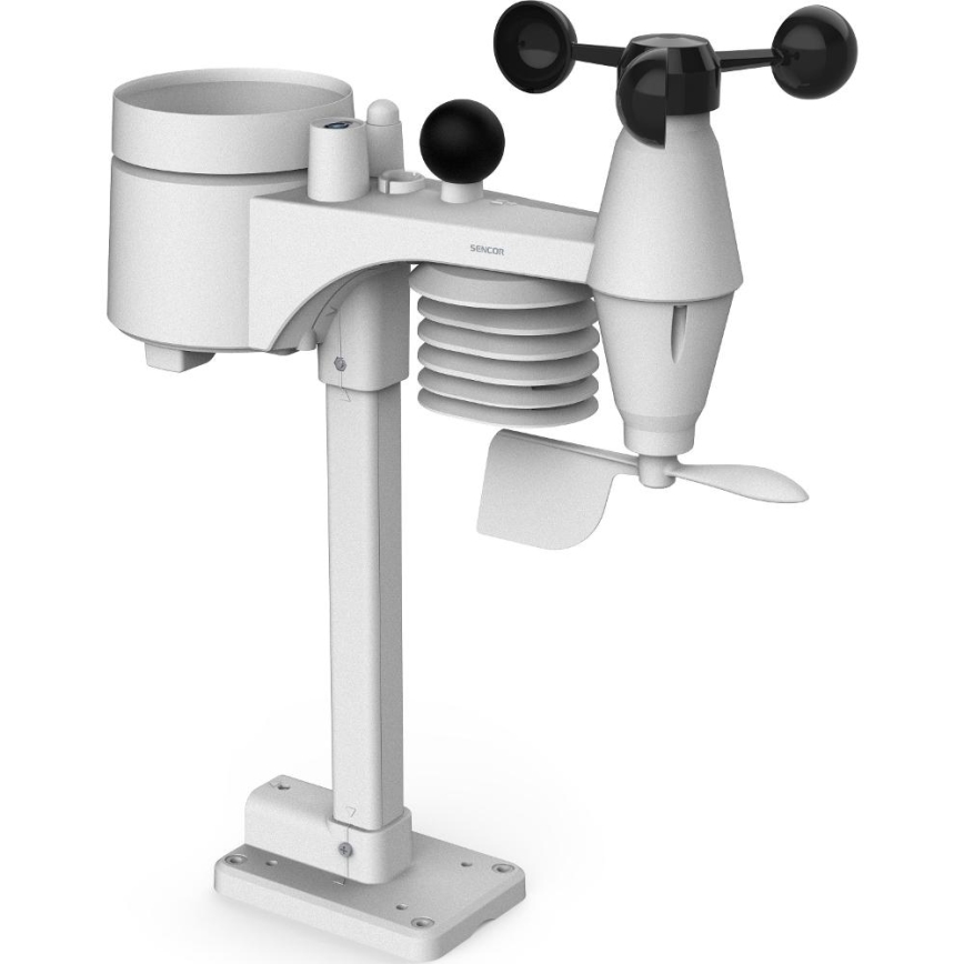 Sencor - Professional weather station with color LCD display and alarm clock 5V/1xCR2032 + 3xAA