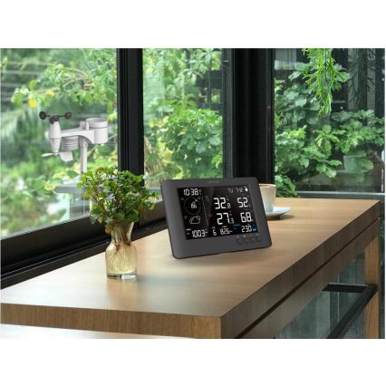 Sencor - Professional weather station with color LCD display and alarm clock 5V/1xCR2032 + 3xAA Wi-Fi