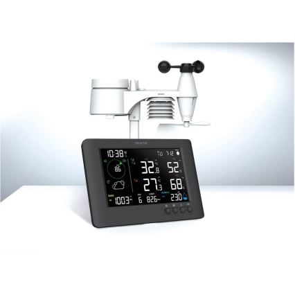 Sencor - Professional weather station with color LCD display and alarm clock 5V/1xCR2032 + 3xAA Wi-Fi