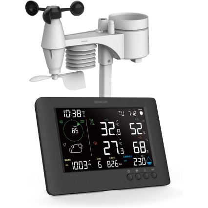 Sencor - Professional weather station with color LCD display and alarm clock 5V/1xCR2032 + 3xAA Wi-Fi