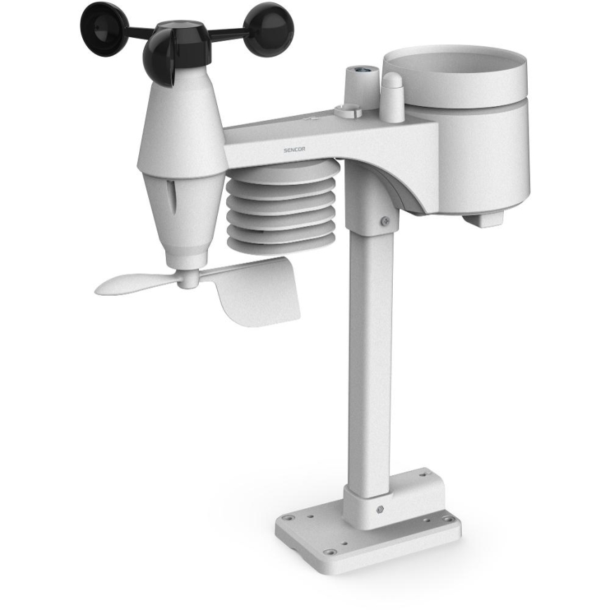 Sencor - Professional weather station with color LCD display and alarm clock 5V/1xCR2032 + 3xAA Wi-Fi