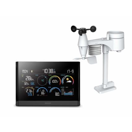 Sencor - Professional weather station with color LCD display and alarm clock 5V/3xAAA + 3xAA