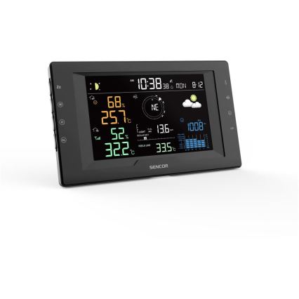 Sencor - Professional Weather Station with Color LCD Display and Alarm 5V/1xCR2032 + 3xAA