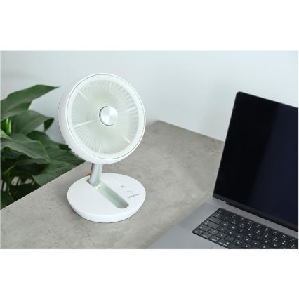 Sencor - Rechargeable Desk Fan 5W/5V, 4000 mAh, White
