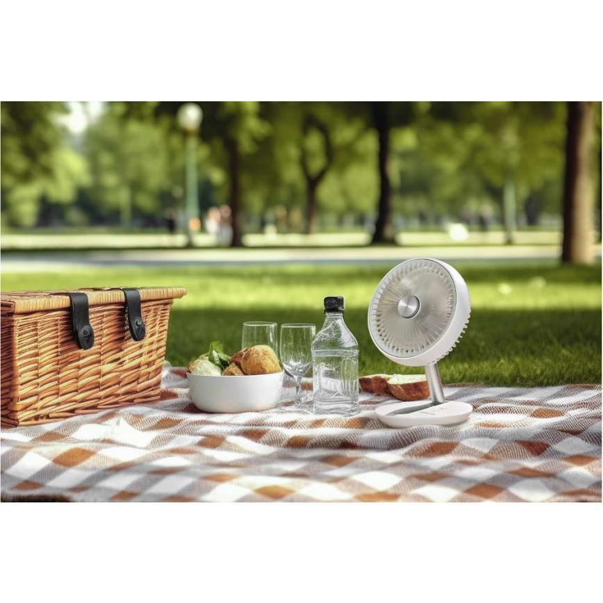 Sencor - Rechargeable Desk Fan 5W/5V, 4000 mAh, White