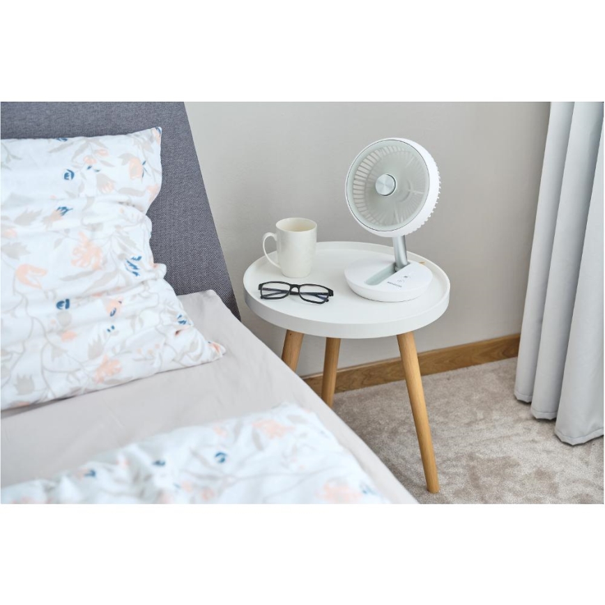 Sencor - Rechargeable Desk Fan 5W/5V, 4000 mAh, White