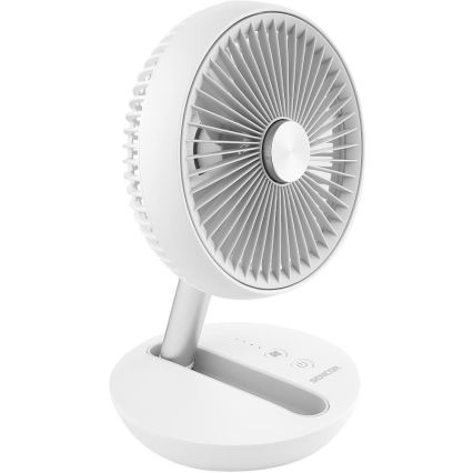 Sencor - Rechargeable Desk Fan 5W/5V, 4000 mAh, White