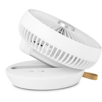 Sencor - Rechargeable Desk Fan 5W/5V, 4000 mAh, White