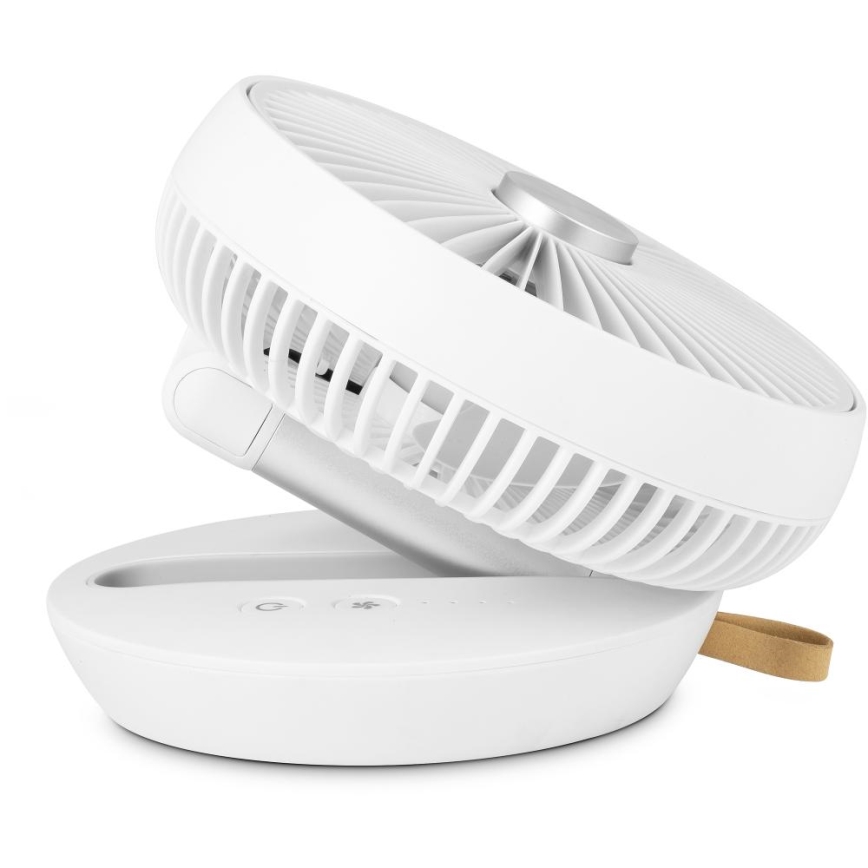 Sencor - Rechargeable Desk Fan 5W/5V, 4000 mAh, White