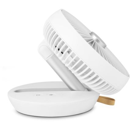 Sencor - Rechargeable Desk Fan 5W/5V, 4000 mAh, White