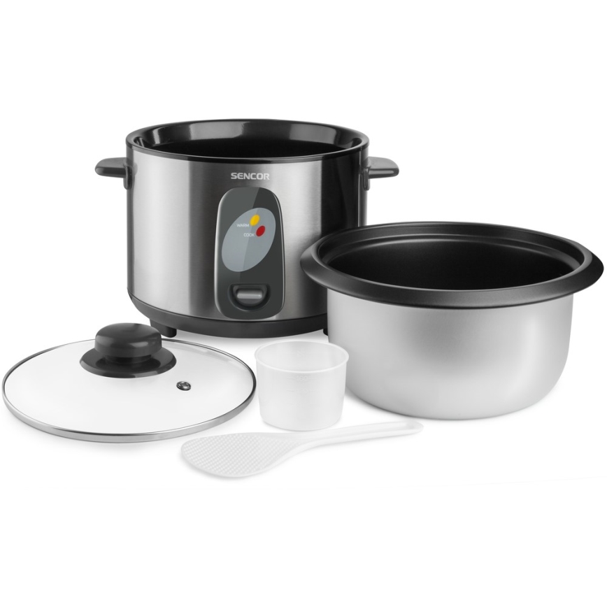 Sencor - Rice cooker 500W/230V 1,5 l stainless steel