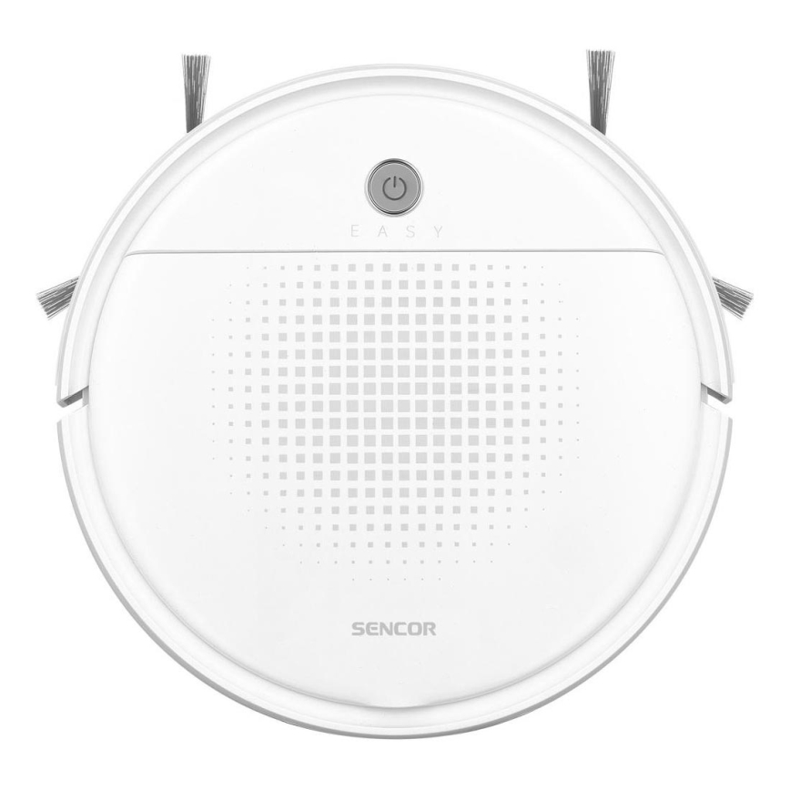 Sencor - Robotic vacuum cleaner with a mop 2in1 18W/1500 mAh white + remote control