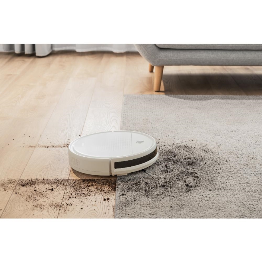 Sencor - Robotic vacuum cleaner with a mop 2in1 18W/1500 mAh white + remote control