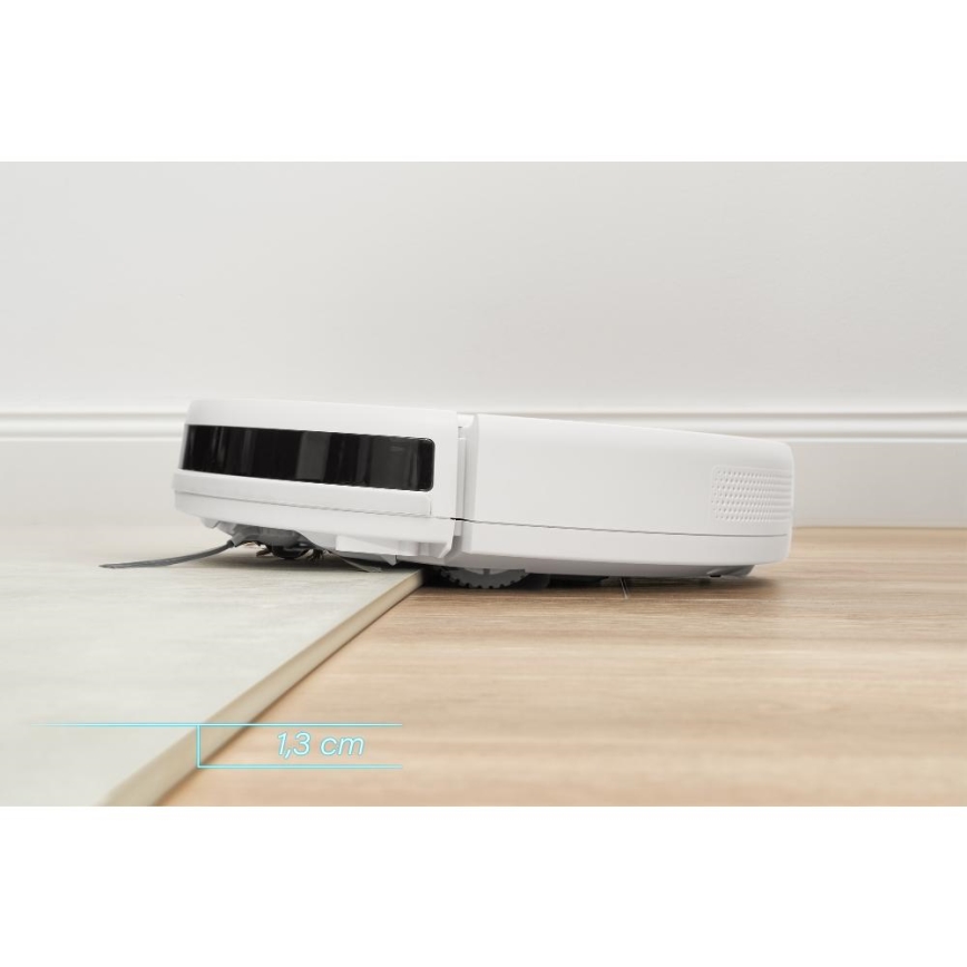 Sencor - Robotic vacuum cleaner with a mop 2in1 18W/1500 mAh white + remote control