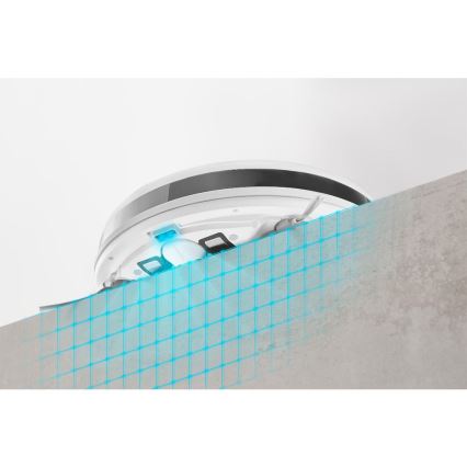 Sencor - Robotic vacuum cleaner with a mop 2in1 18W/1500 mAh white + remote control