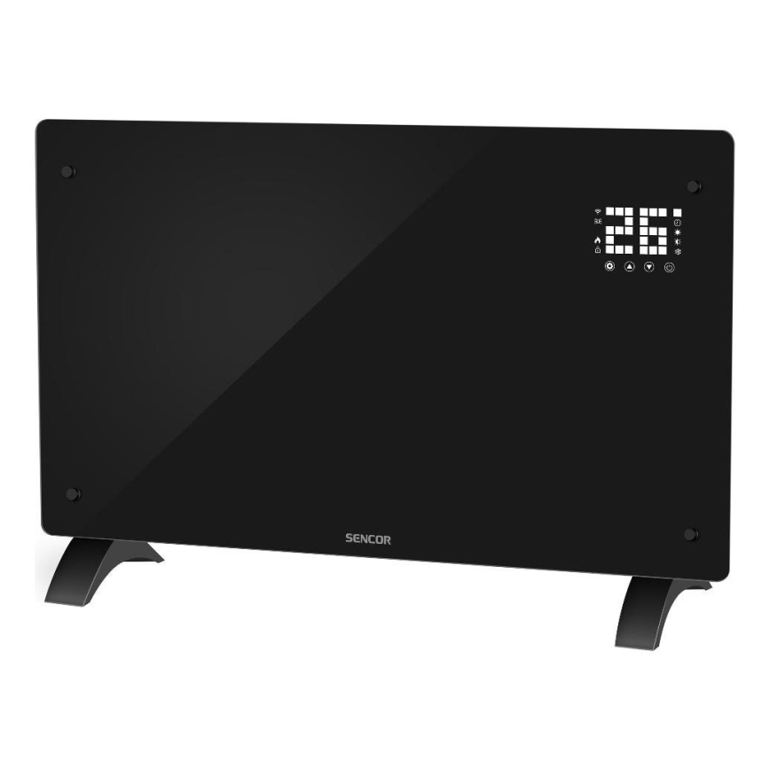 Sencor - Smart 2000 W Electric Convector/Space Heater 230 V IP24 Wi-Fi, Black + Remote Control