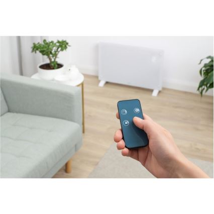 Sencor - Smart 2000W Electric Direct/Convection Heater 230V IP24 Wi‑Fi, White + Remote Control