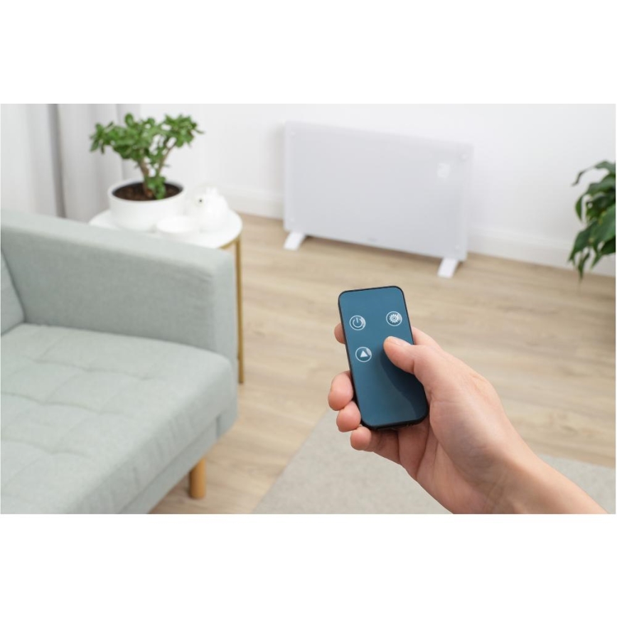 Sencor - Smart 2000W Electric Direct/Convection Heater 230V IP24 Wi‑Fi, White + Remote Control