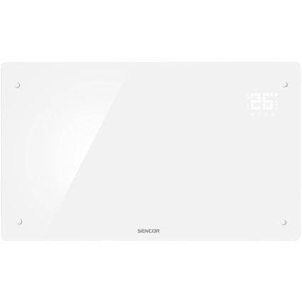 Sencor - Smart 2000W Electric Direct/Convection Heater 230V IP24 Wi‑Fi, White + Remote Control