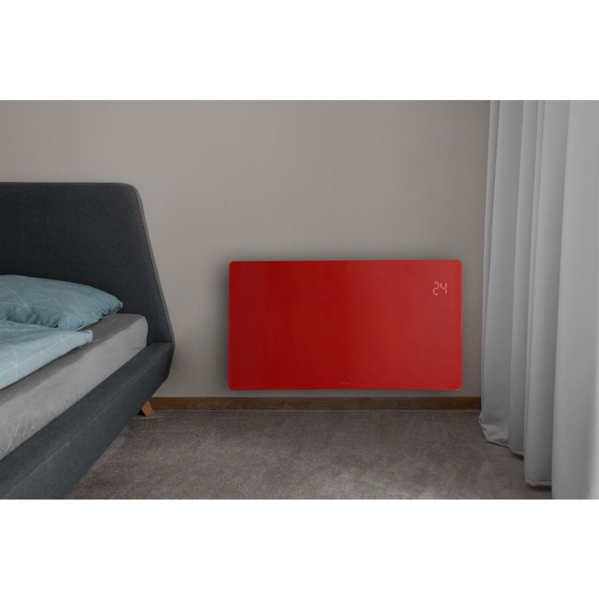 Sencor - Smart Electric Convector/Direct Heater 1200/2400W/230V IP24 Wi-Fi Red