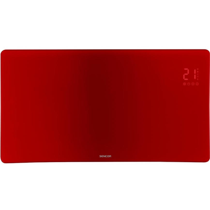 Sencor - Smart Electric Convector/Direct Heater 1200/2400W/230V IP24 Wi-Fi Red