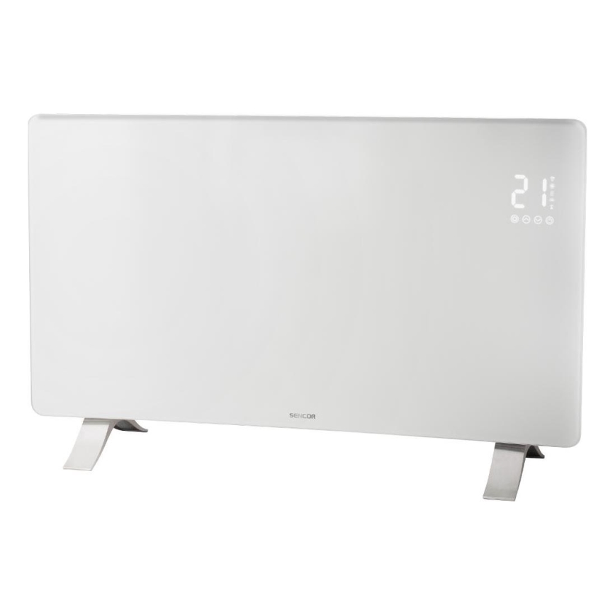 Sencor - Smart electric direct heater/convector 1200/2400W/230V IP24 Wi-Fi white