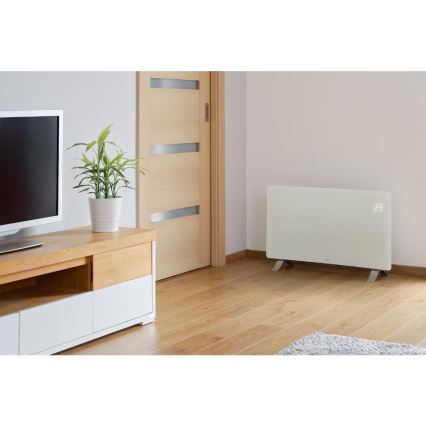 Sencor - Smart electric direct heater/convector 1200/2400W/230V IP24 Wi-Fi white