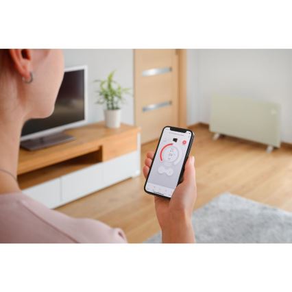 Sencor - Smart electric direct heater/convector 1200/2400W/230V IP24 Wi-Fi white