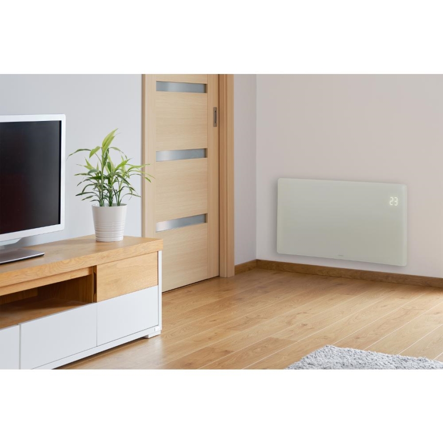 Sencor - Smart electric direct heater/convector 1200/2400W/230V IP24 Wi-Fi white
