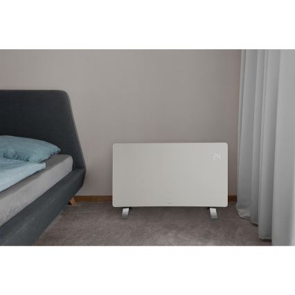Sencor - Smart electric direct heater/convector 1200/2400W/230V IP24 Wi-Fi white