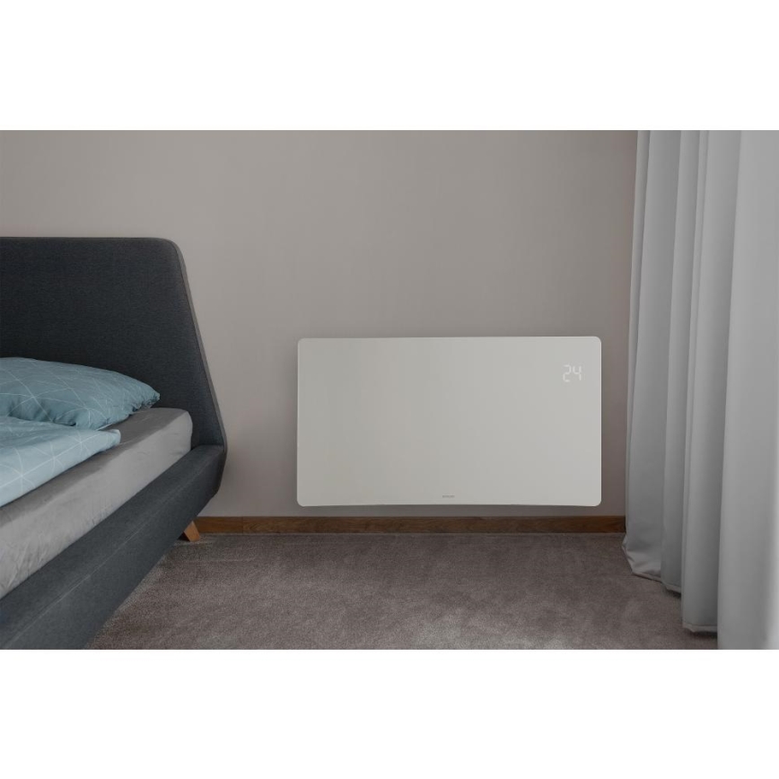 Sencor - Smart electric direct heater/convector 1200/2400W/230V IP24 Wi-Fi white
