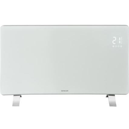 Sencor - Smart electric direct heater/convector 1200/2400W/230V IP24 Wi-Fi white