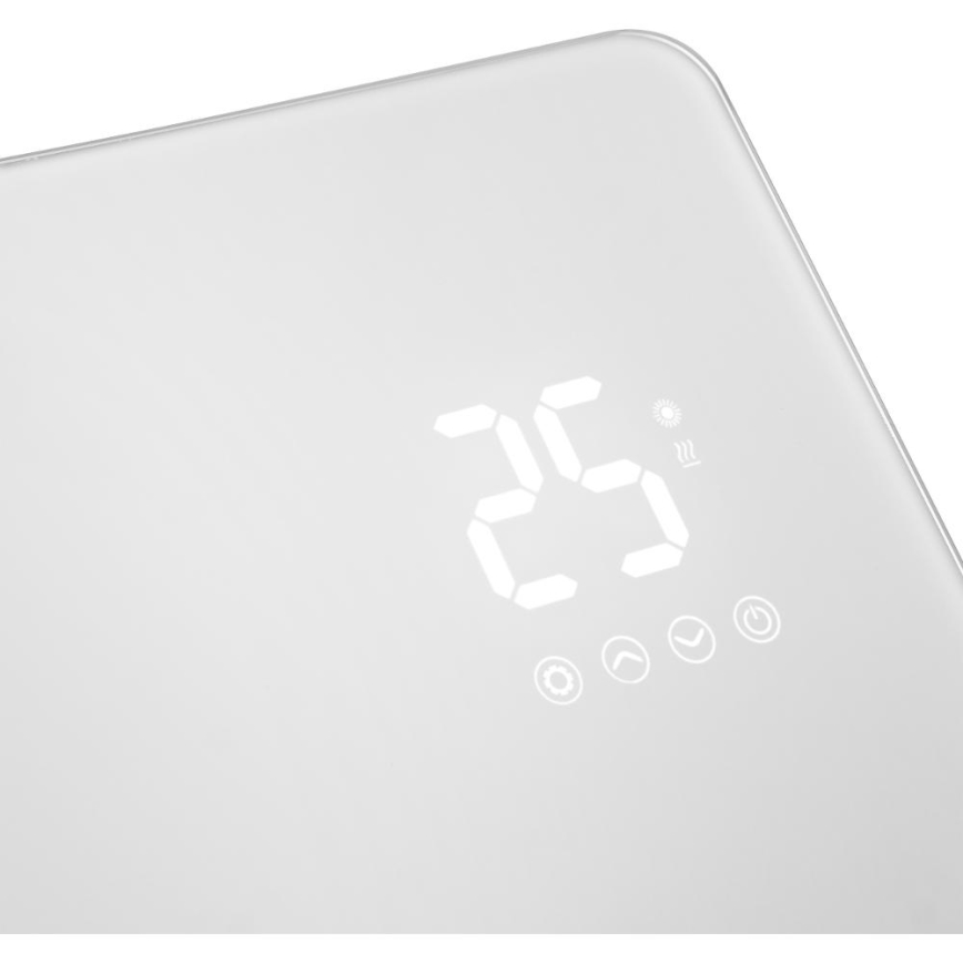 Sencor - Smart electric direct heater/convector 1200/2400W/230V IP24 Wi-Fi white