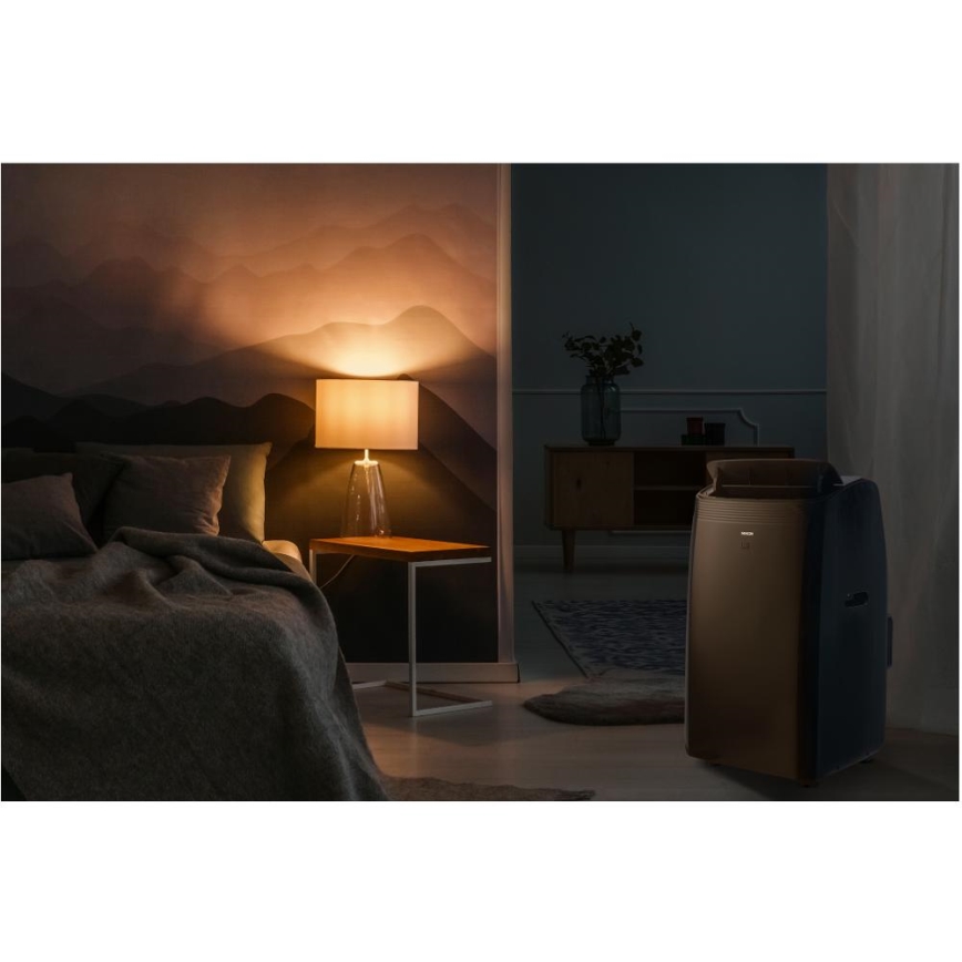 Sencor - Smart mobile air conditioner 4in1 including complete accessories 900W/230V 9000 BTU Wi-Fi black + remote control