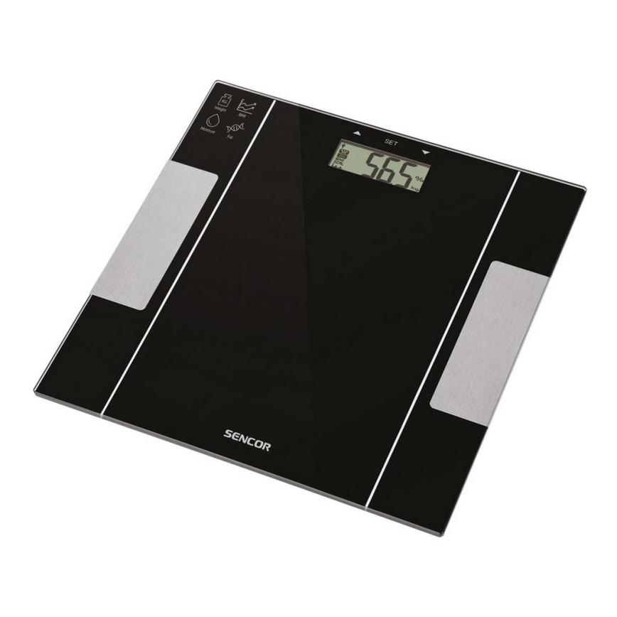 Sencor - Smart personal fitness scale 1xCR2032 black