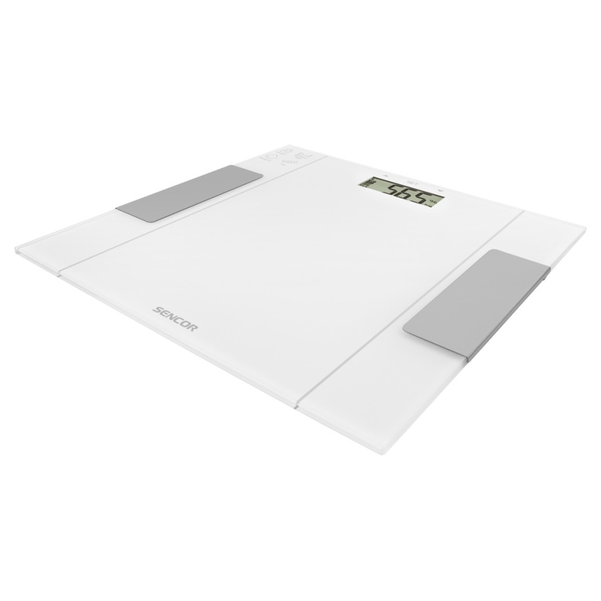 Sencor - Smart personal fitness scale 1xCR2032 white