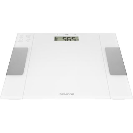 Sencor - Smart personal fitness scale 1xCR2032 white