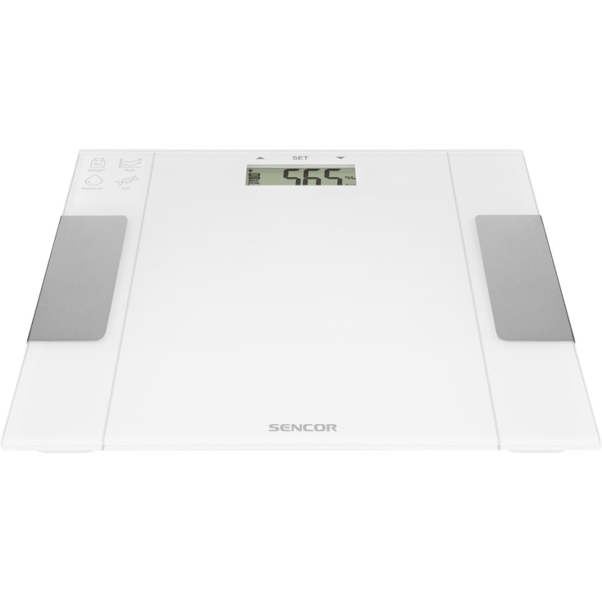 Sencor - Smart personal fitness scale 1xCR2032 white