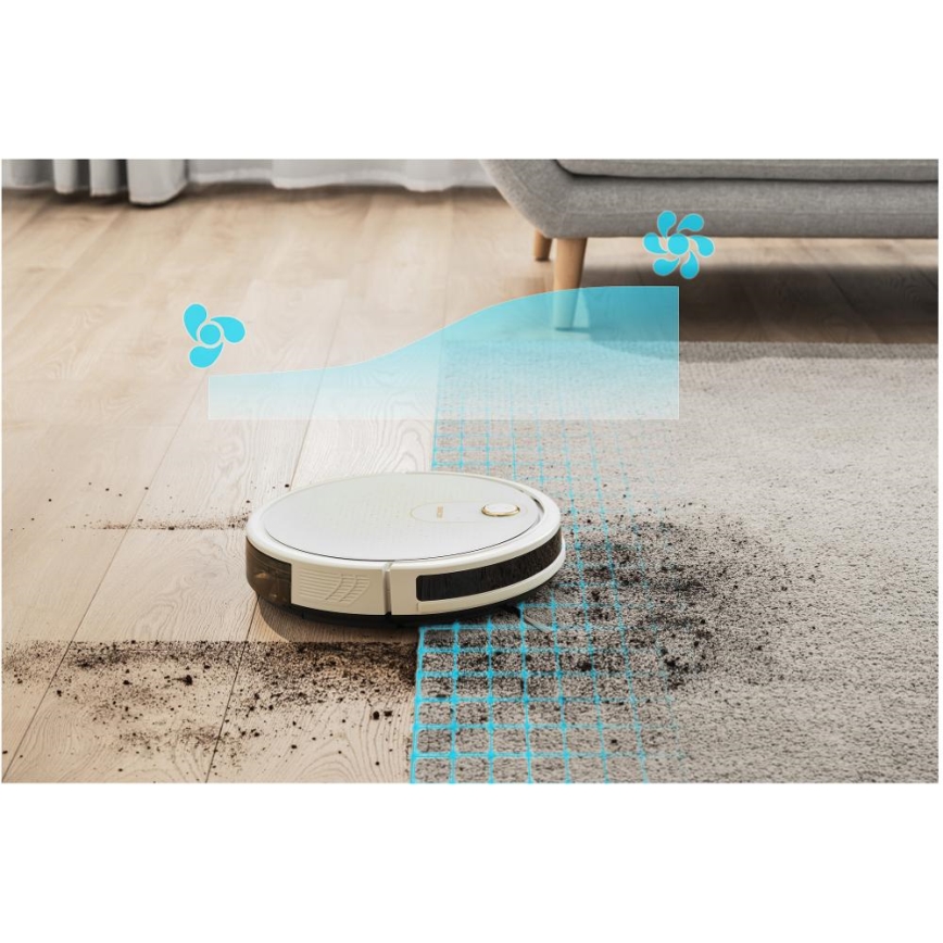 Sencor - Smart robotic vacuum cleaner with a mop 2in1 28W/2600 mAh Wi-Fi white + remote control