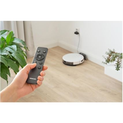Sencor - Smart robotic vacuum cleaner with a mop 2in1 28W/2600 mAh Wi-Fi white + remote control