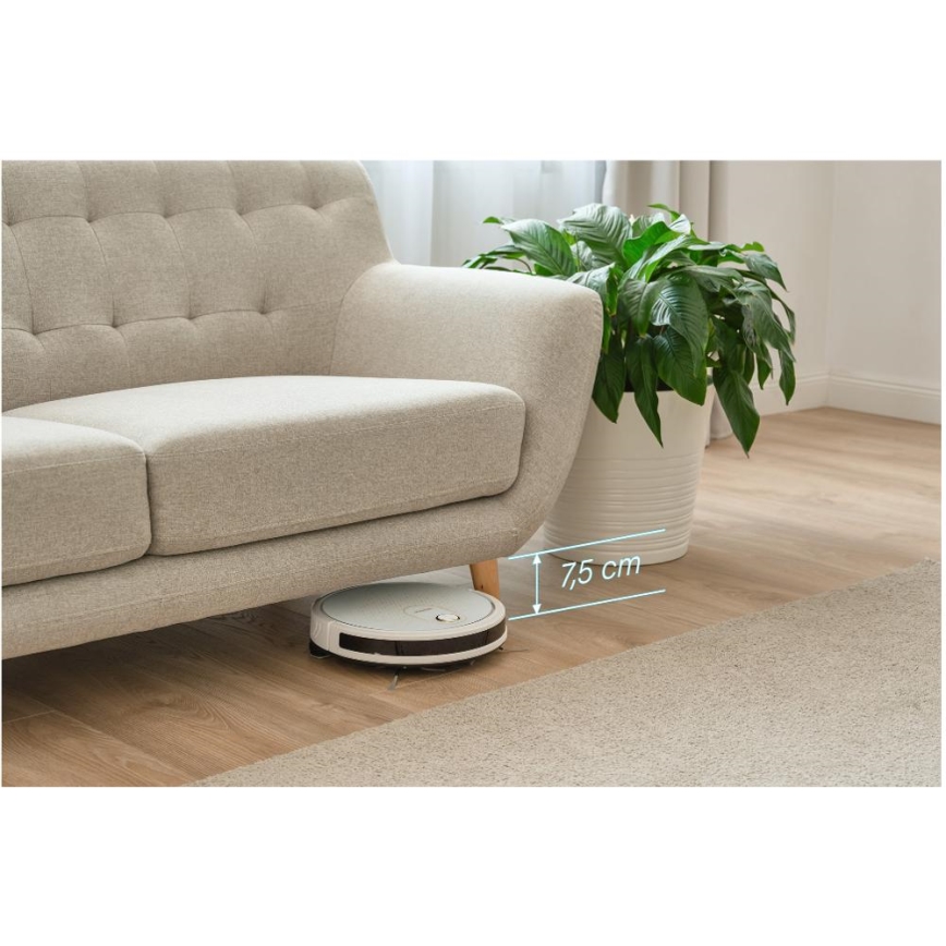 Sencor - Smart robotic vacuum cleaner with a mop 2in1 28W/2600 mAh Wi-Fi white + remote control