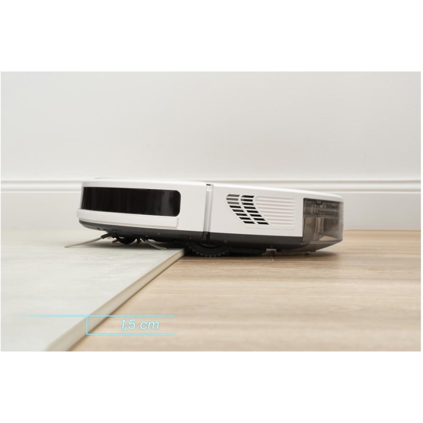 Sencor - Smart robotic vacuum cleaner with a mop 2in1 28W/2600 mAh Wi-Fi white + remote control