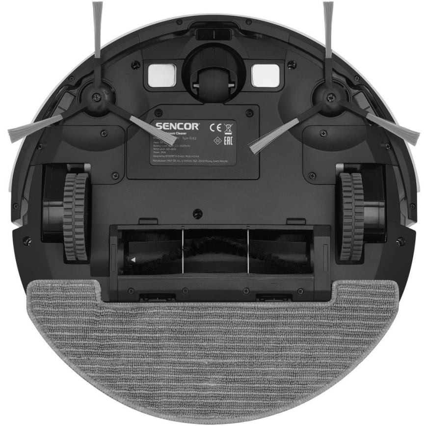 Sencor - Smart robotic vacuum cleaner with a mop 2in1 28W/2600 mAh Wi-Fi white + remote control