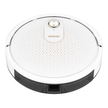 Sencor - Smart robotic vacuum cleaner with a mop 2in1 28W/2600 mAh Wi-Fi white + remote control