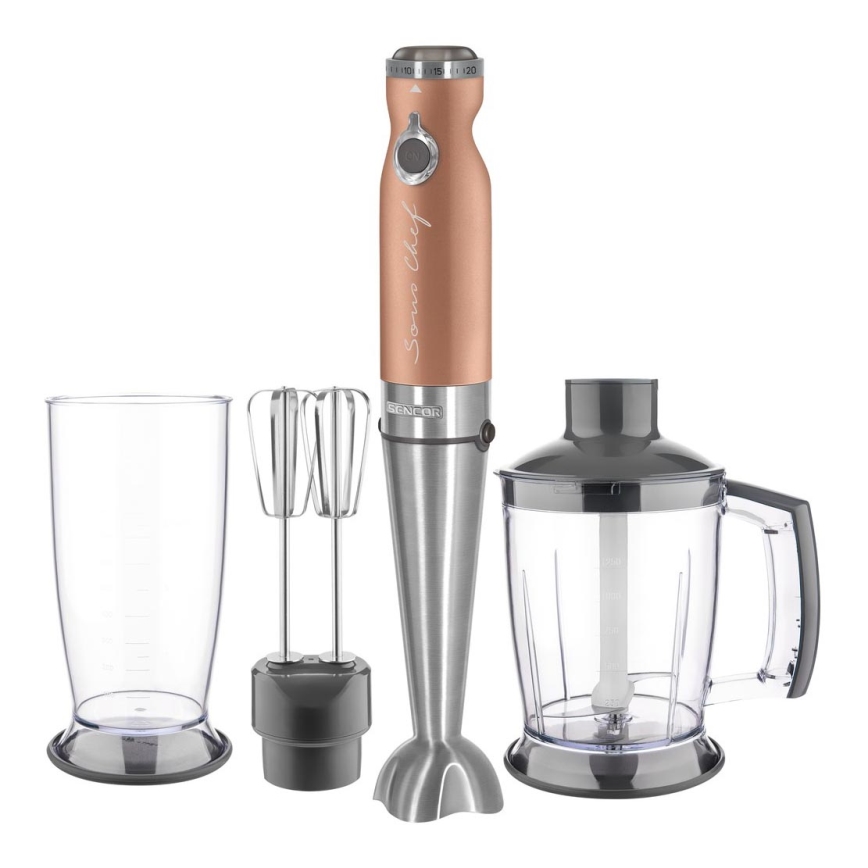 Sencor - Stick blender 4in1 1200W/230V stainless steel/copper