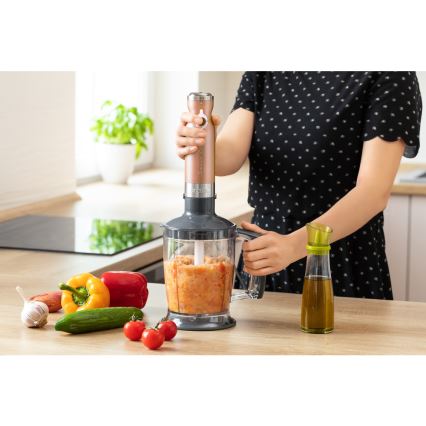 Sencor - Stick blender 4in1 1200W/230V stainless steel/copper