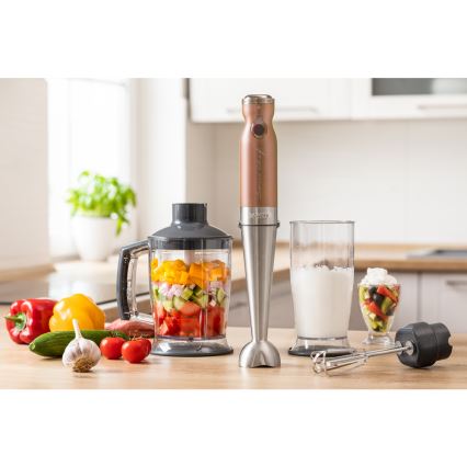 Sencor - Stick blender 4in1 1200W/230V stainless steel/copper