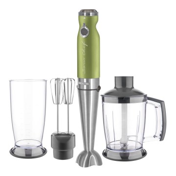 Sencor - Stick blender 4in1 1200W/230V stainless steel/green