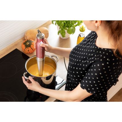 Sencor - Stick blender 4in1 1200W/230V stainless steel/pink