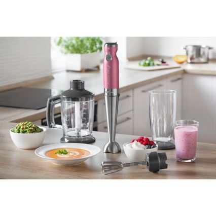 Sencor - Stick blender 4in1 1200W/230V stainless steel/pink